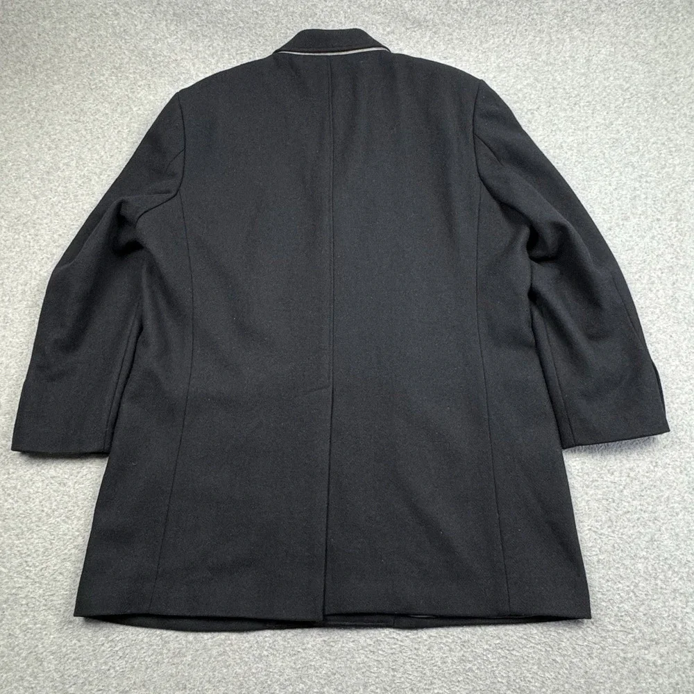 Calvin Klein Wool Blend‎ Overcoat Mens 48R Herringbone Long Coat Preppy Business